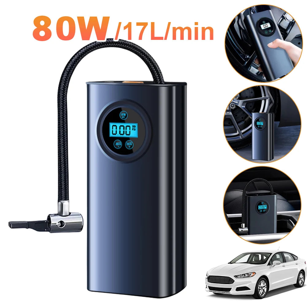 Car Tyre Inflator with Digital Gauge