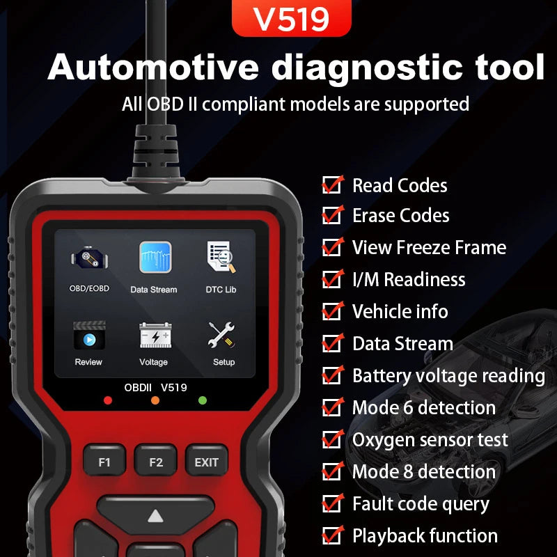 OBD2 V519 Live Data Scanner