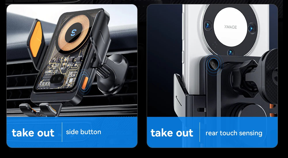 Essager 15W Qi Wireless Charger Car Phone Holder Air Vent Mount Stand For iPhone Samsung Cell Phone Support Fast Charging