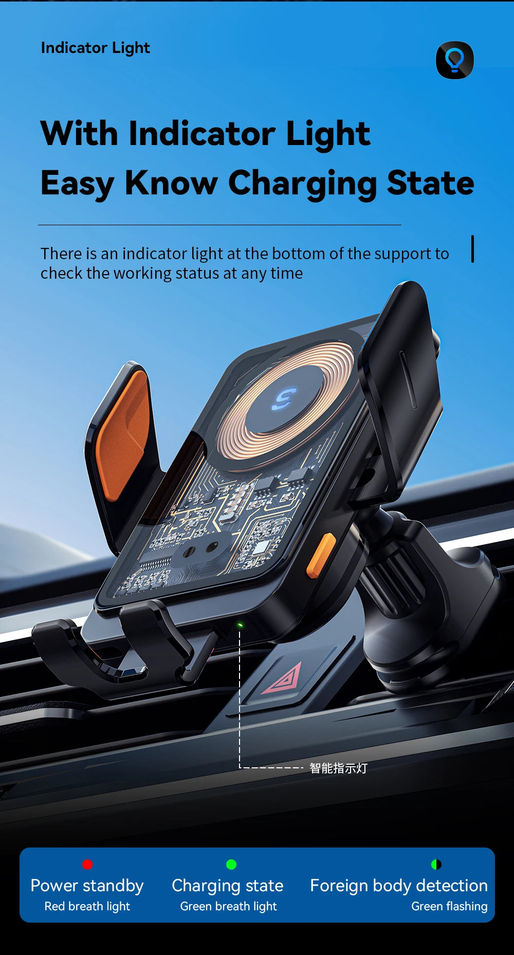 Essager 15W Qi Wireless Charger Car Phone Holder Air Vent Mount Stand For iPhone Samsung Cell Phone Support Fast Charging