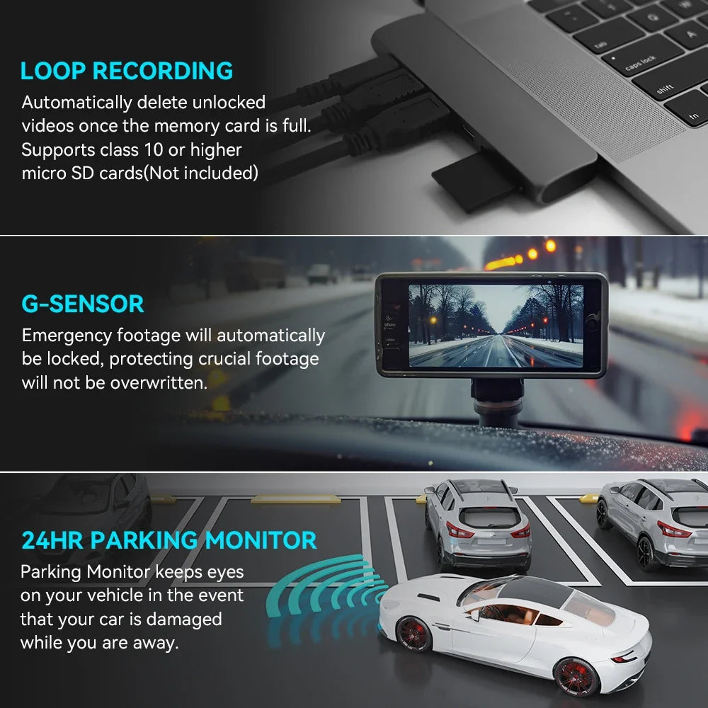 NOYAFA 1080P Car Dash Cam