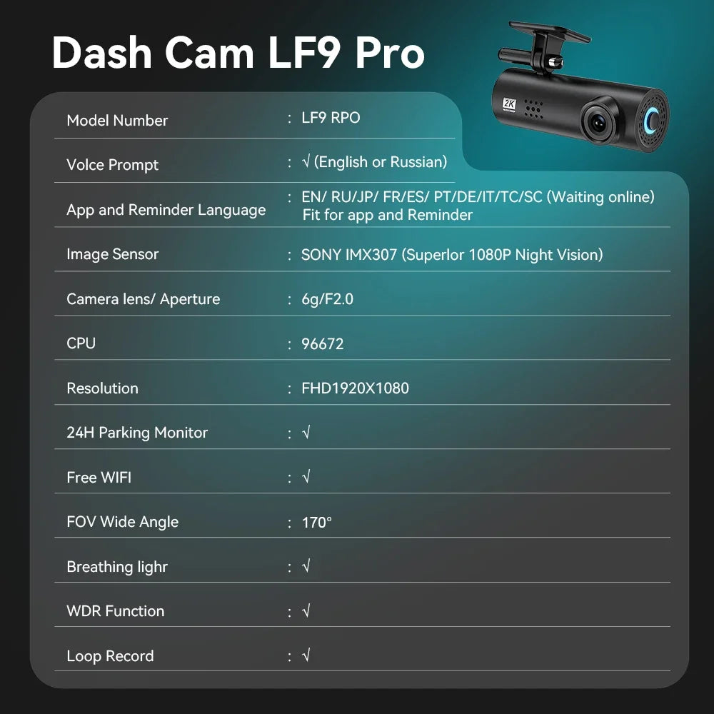 NOYAFA 1080P Car Dash Cam